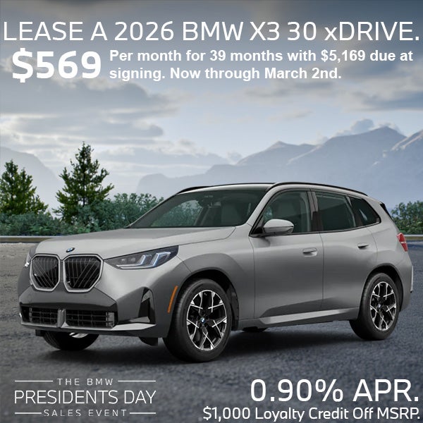 Lease a 2026 BMW X3 xDrive30