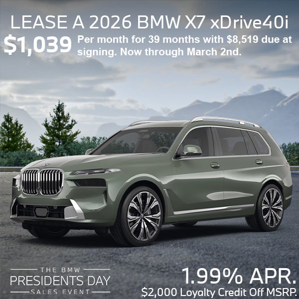 Lease a 2026 BMW X7 xDrive40i