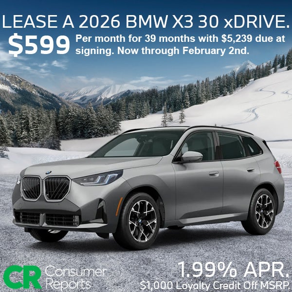 Lease a 2026 BMW X3 xDrive30