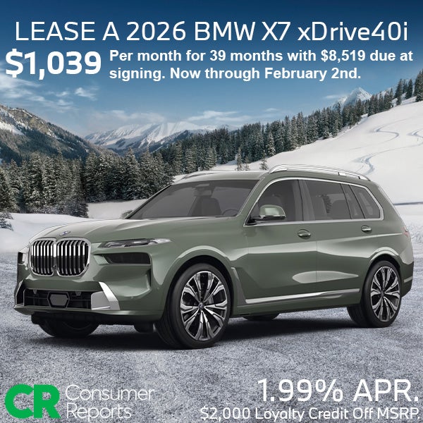 Lease a 2026 BMW X7 xDrive40i