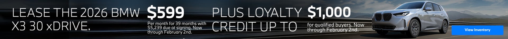 Lesae the 2026 BMW X3 30 xDrive